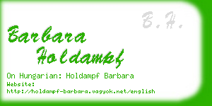 barbara holdampf business card